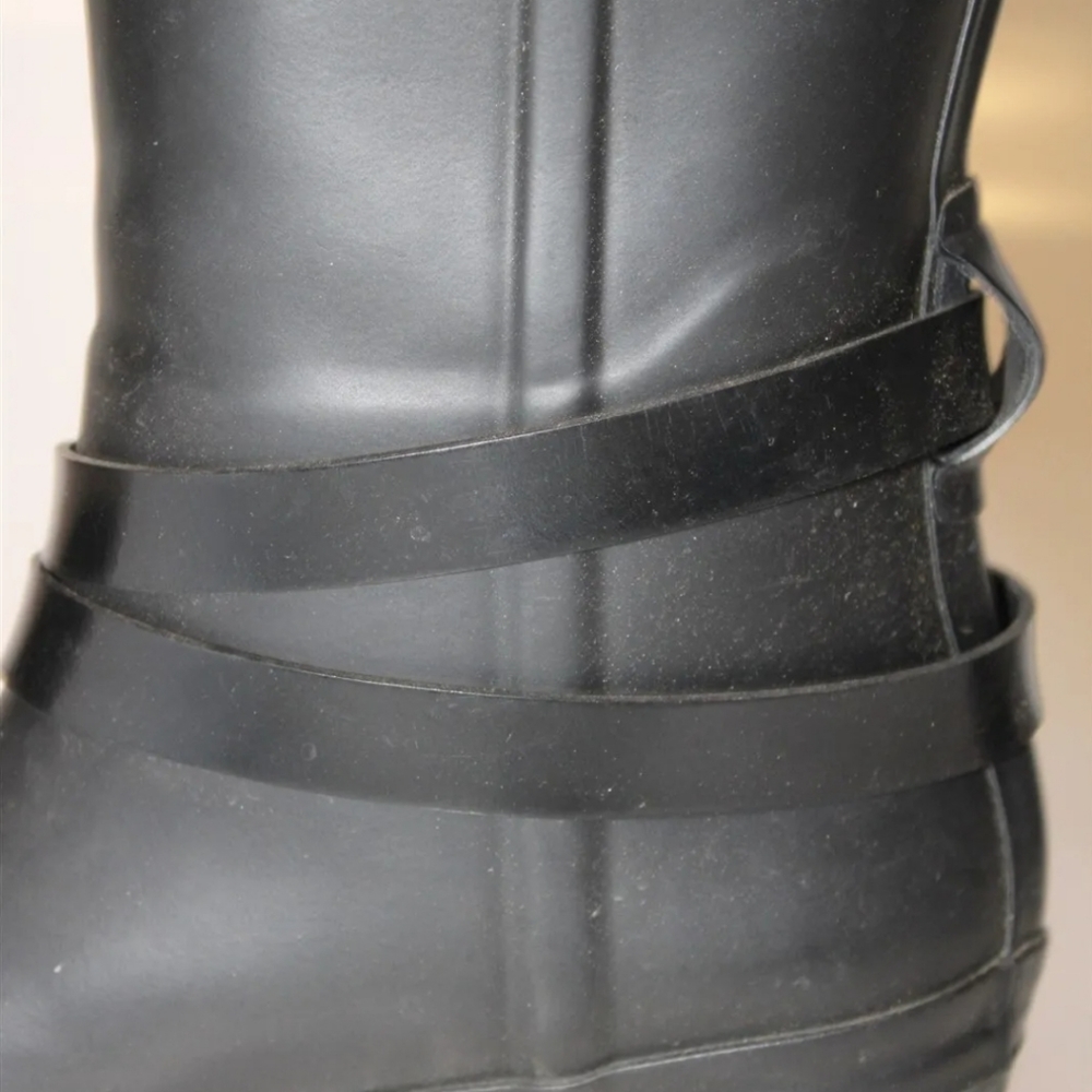 Hunter Andora Womens 5 Tall Black Rubber Wedge Waterproof Rain Boots - Picture 6 of 16